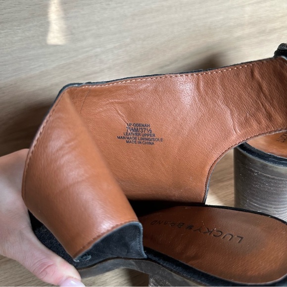 Lucky Brand Peep Toe Block Heels - Picture 5 of 5